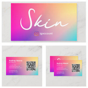 Schönheit Haut Esthetiker QR Code Visitenkarte