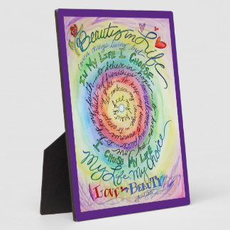 Schönheit im Leben Krebs Gedicht Rainbow Geschenk  Fotoplatte