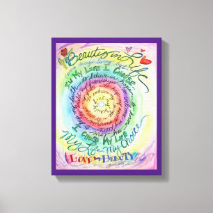 Schönheit im Leben Rainbow Cancer Gedicht Canvas  Leinwanddruck
