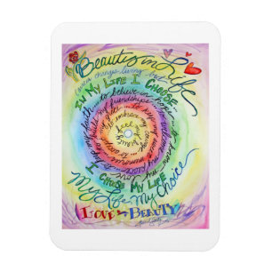 Schönheit im Leben Rainbow Cancer Gedicht Kunstma Magnet