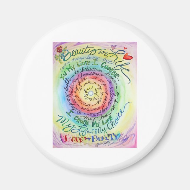 Schönheit im Leben Rainbow Magnet (Vorne)