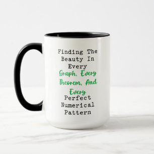 Schönheit in jedem Graphentheorem Zahlenmuster Tasse