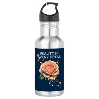 Schönheit in jeder Rose Edelstahlflasche