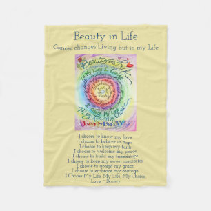 Schönheit in Life Cancer Gedicht Chemo Fleece Bla