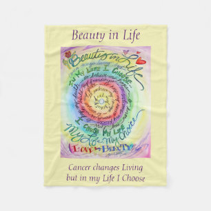 Schönheit in Life Cancer Gedicht weiche Fleece-Dec Fleecedecke