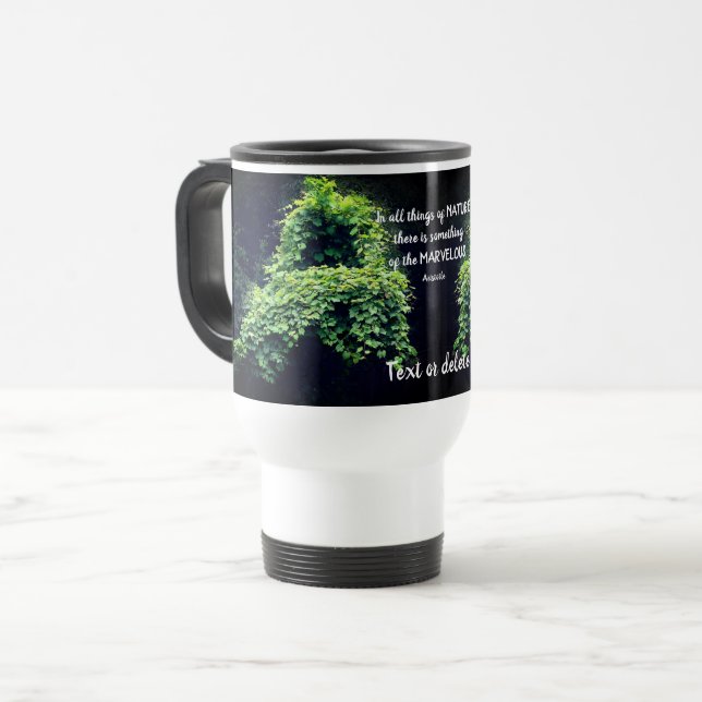 Schönheit in Naturreben Inspirationsquelle Zitat Reisebecher (Vorderseite Links)