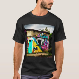 Schönheit in Zerstörung farbenfrohe Graffiti aband T-Shirt