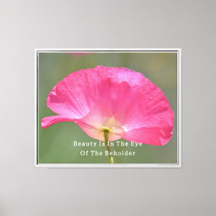 Schönheit ist Island-Mohn in Rosa (Fotografie von Leinwanddruck