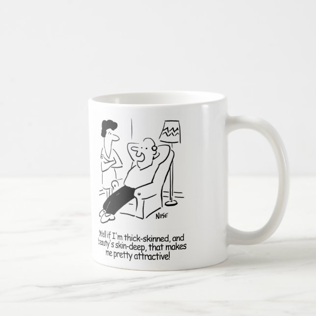 Schönheit liegt nur an der Oberfläche Kaffeetasse (Rechts)