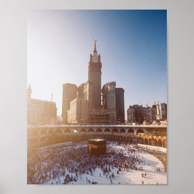 Schönheit Mekkas bei Sonnenuntergang Poster (Vorne)