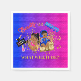 Schönheit oder Beats Blue Hot Pink Gold Gender Rev Serviette