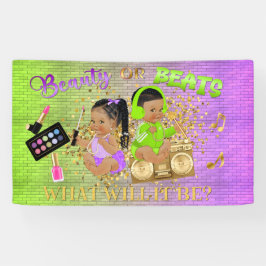 Schönheit oder Beats-Lila Green-Gold-Gender-Offenb Banner