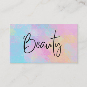 *~* SCHÖNHEIT Pastel Girly Abstrakt Rainbow Modern Visitenkarte