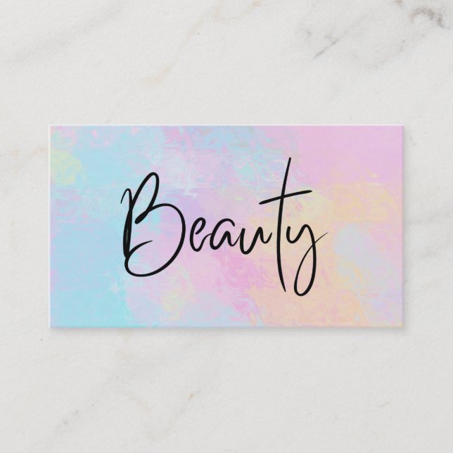 *~* SCHÖNHEIT Pastell Girly Soft Hübsch Rainbow Mo Visitenkarte (Vorderseite)