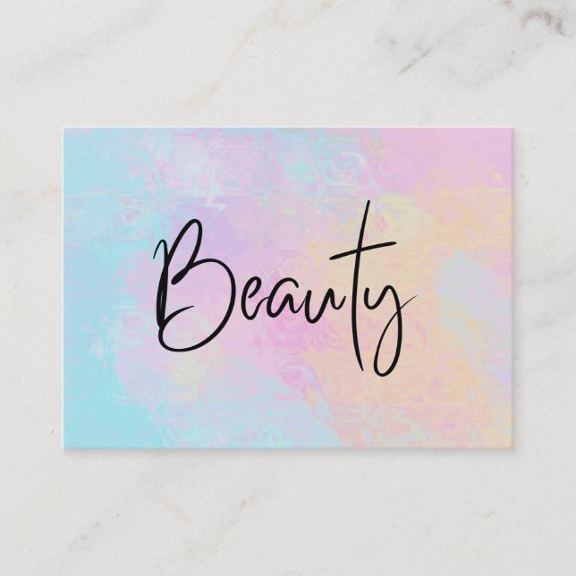 *~* SCHÖNHEIT Pastell Girly Soft Hübsch Rainbow Mo Visitenkarte (Vorderseite)