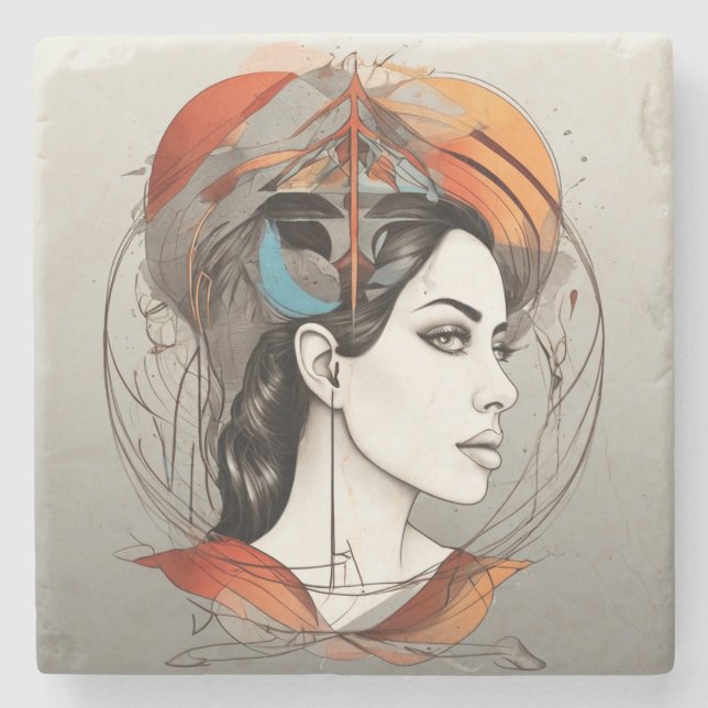 Schönheit Steinuntersetzer (Vorderseite)