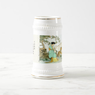 "Schönheit u. Tier " Bierglas