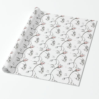 Schönheit u. Tier-Rose Geschenkpapier