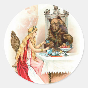 Schönheit und Besticker Runder Aufkleber