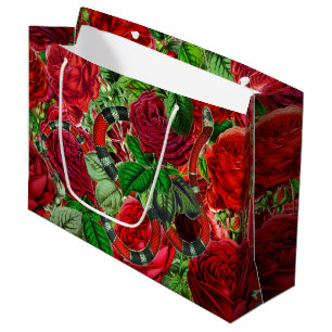 Schönheit und Bestie - Schlange und Rose Blume Mus Große Geschenktüte
