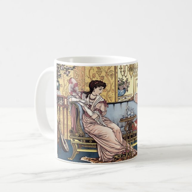 Schönheit und das Biest von Walter Crane 1874 Kaffeetasse (Vorderseite Links)