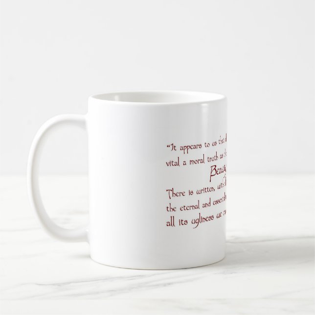Schönheit und die Tier-Zitat-Tasse Kaffeetasse (Links)