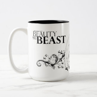 Schönheit und die Tierlogo-Tasse Zweifarbige Tasse