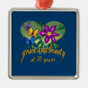 Schönheit und Grace 50. Geburtstag Silbernes Ornament