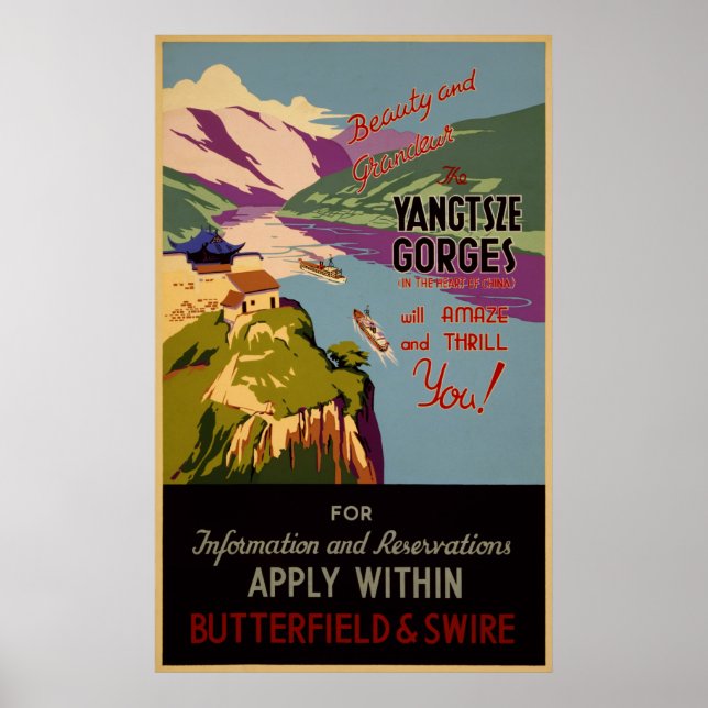 Schönheit und Grandeur - das Yangtse Gorges Poster (Vorne)