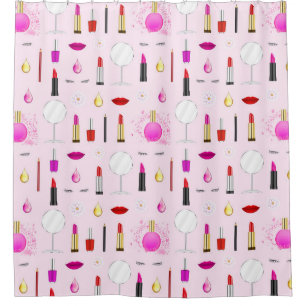 Schönheit und Make-up Duschvorhang