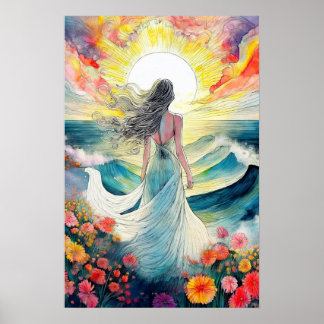 Schönheit und Meer Poster