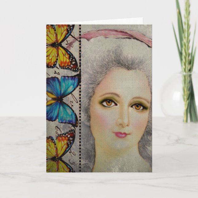 Schönheit und Schmetterlinge Karte (Vorderseite)