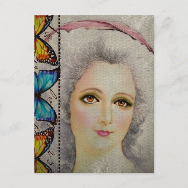 Schönheit und Schmetterlinge Postkarte (Vorderseite)