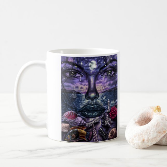 Schönheit und Strand Kaffeetasse (Mit Donut)