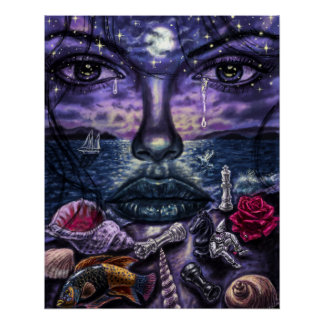 Schönheit und Strand Poster