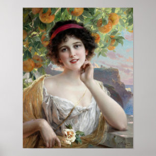 Schönheit unter dem Orangenbaum, Fine Art Poster