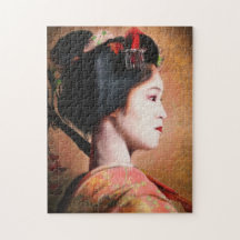 Schönheit von Geisha japanese Lady Maiko Malkunst