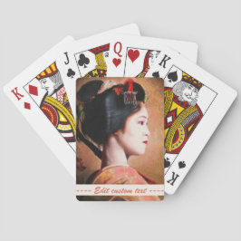Schönheit von Geisha oriental Maiko lady japanese  Spielkarten
