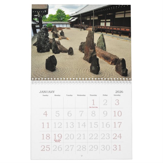 Schönheit von Japan - Zen arbeitet 2013 im Garten Kalender (Jan 2026)