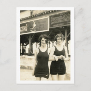 Schönheiten am Strand, Galveston, Texas Vintage Postkarte