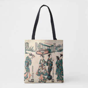 Schönheiten aus Fukagawa. Triptychon Tasche