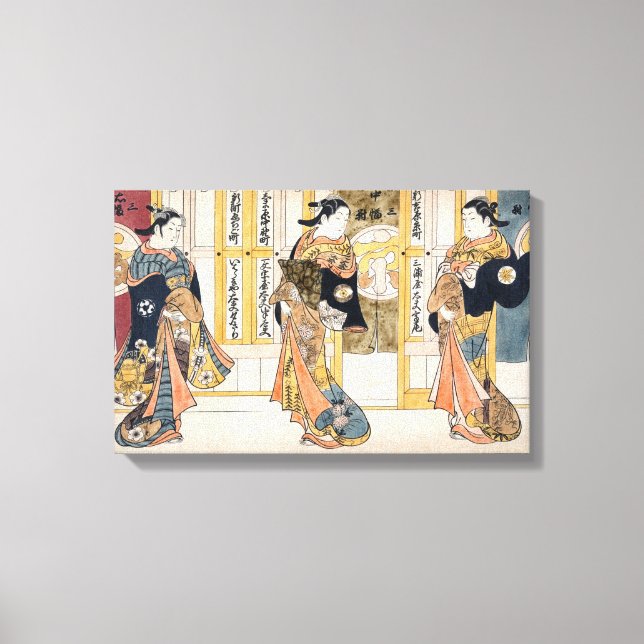 Schönheiten der drei Hauptstädte Triptychon Leinwanddruck (Vorderseite)
