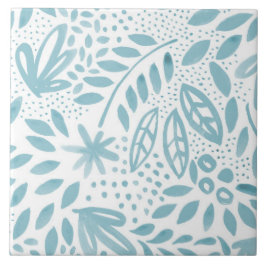 Schönheits-blaue BlumenKeramik-Fliese Fliese