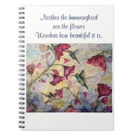Schönheits-Inspirations-Kolibri-Kunst-gewundenes Notizblock