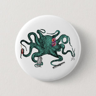 Schönheits-Kraken-Knopf Button