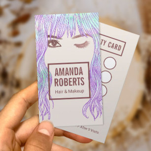 Schönheits-Mädchen-Maskenbildner-u. Treuekarte