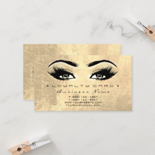 Schönheits-Peitsche Extesion Goldmake-up der Treuekarte