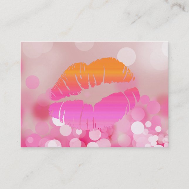 Schönheits-Salon-Geschenk-Karten-Lippen-u. Rabattkarte (Vorderseite)