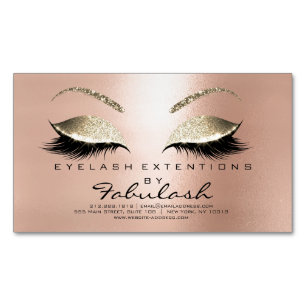 Schönheits-Salon-GoldGlitzer-Adressen-Make-up dü Magnetische Visitenkarte
