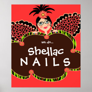 Schönheits-Salon nagelt niedliches feenhaftes Poster